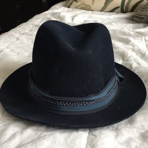 Rag & Bone navy blue fedora